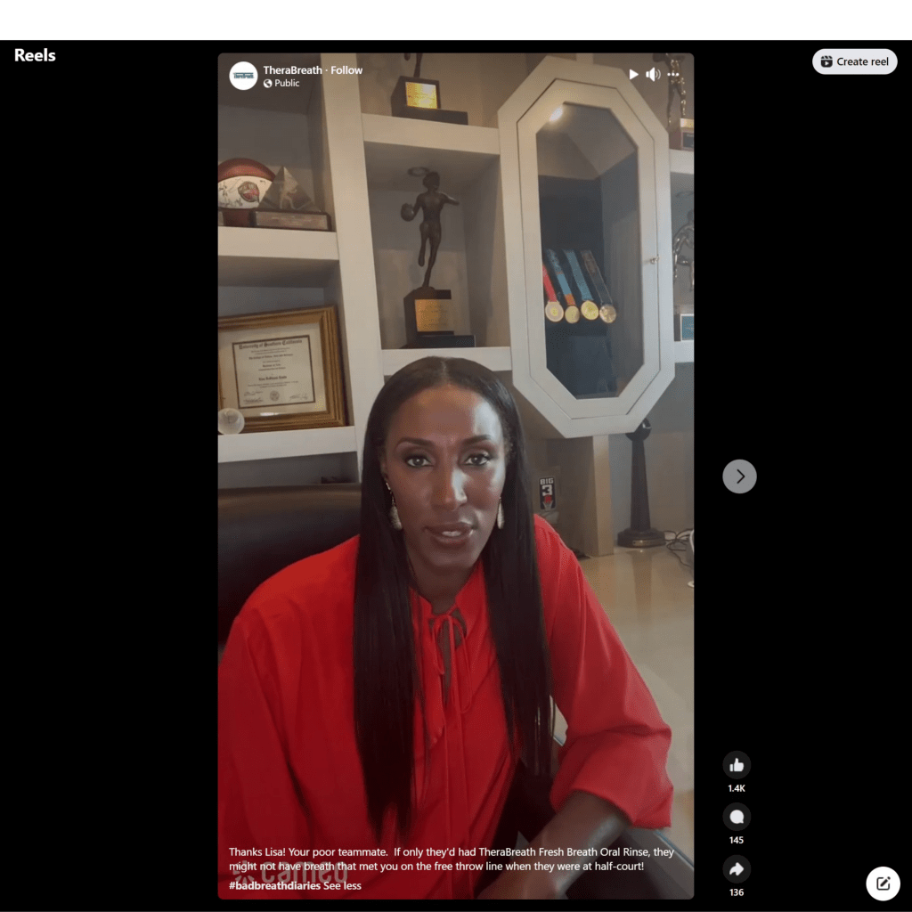 Stats of video of WNBA star Lisa Leslie