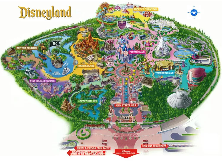 Map of Disneyland.
